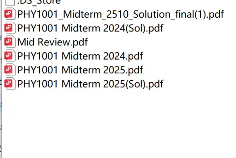 PHY1001 试卷