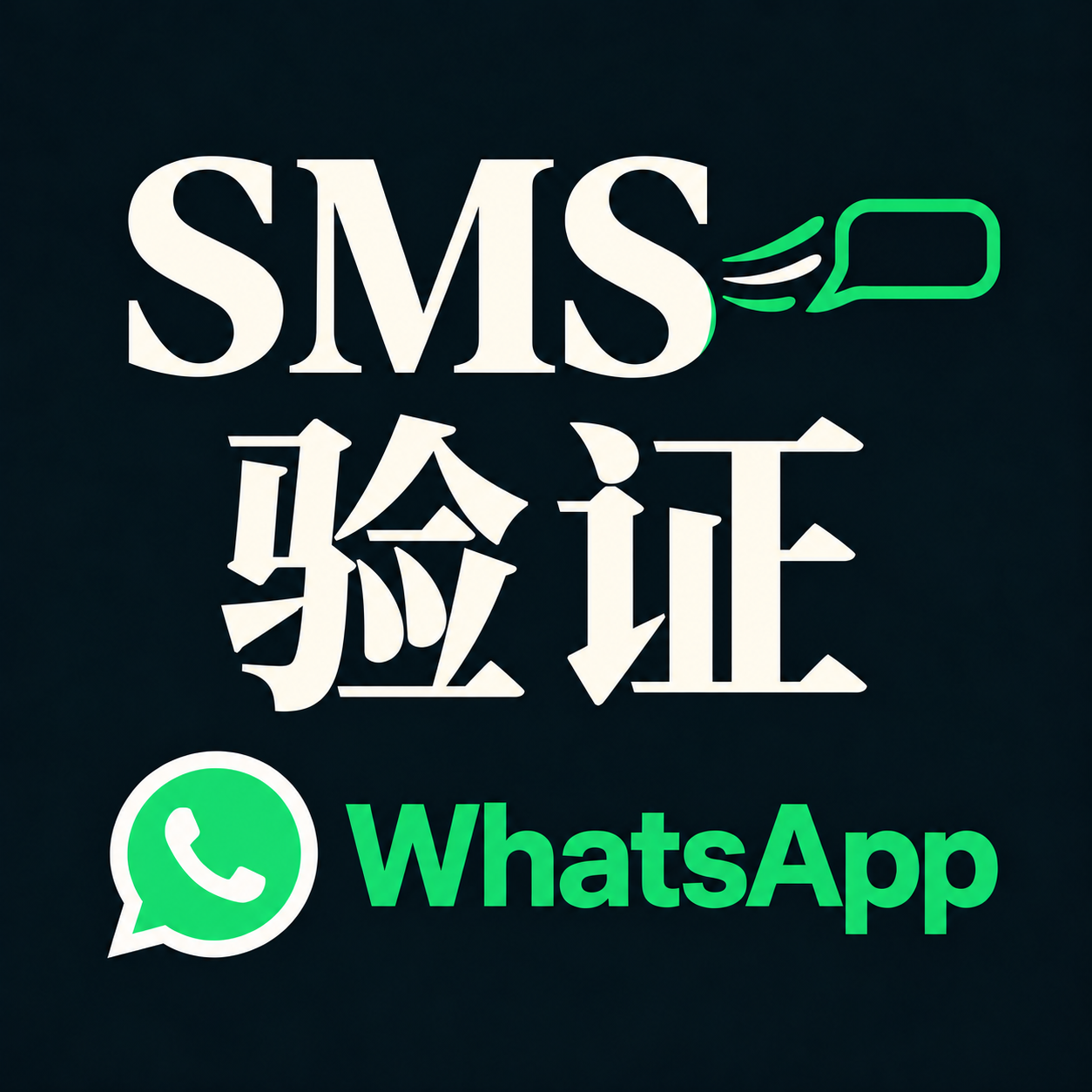 短信验证服务 · WhatsApp